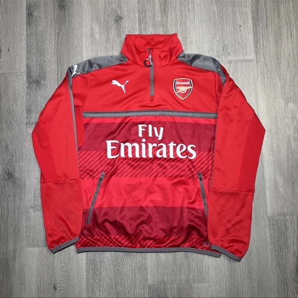 Puma Arsenal Red and Gray Training Jacket - Picture 1 of 11
